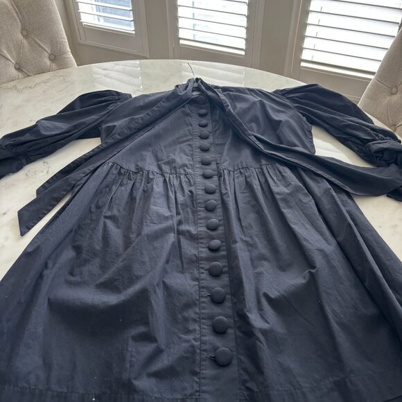 Elzinga Black Cotton Painter Dress - Size Small - Fits TU - Picture 6 of 13